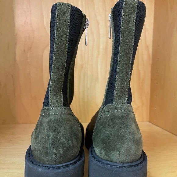 NEW ***Aquatalia*** HENSLEY Green Suede Water Resistant Bootie Size 7.5 - Picture 5 of 9
